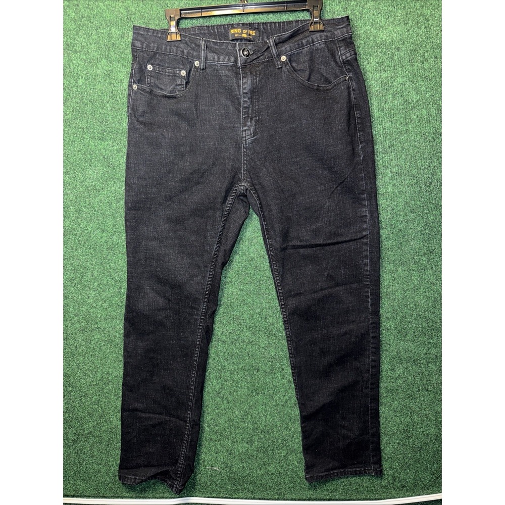 Ring Of Fire Straight Leg Men's Blue Jeans Size 34x30 M10